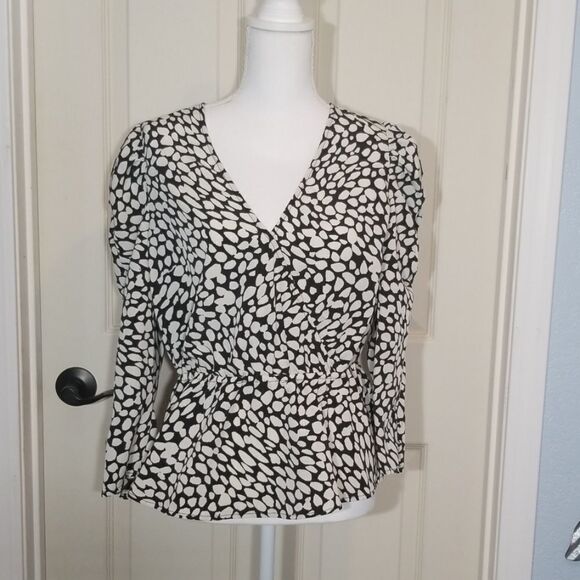 Who What Wear, Elastic Waist/faux wrap, blouse, M - Picture 2 of 6